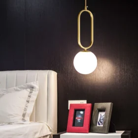 Pendul Nordic Luxury Glob Alb, E27 x 1