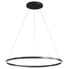 Lustra LED Negru Ring 1, 3 Tipuri de lumina, 800mm