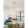 Lustra LED Alb Minimalist Ring cu Telecomanda lumina/rece/calda/neutra intensitate reglabila C 2557/3 WT