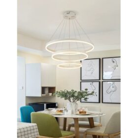 Lustra LED Alb Minimalist Ring cu Telecomanda lumina/rece/calda/neutra intensitate reglabila C 2557/3 WT