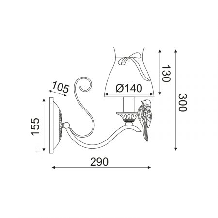 Alternative view of Aplica EG166081WW 1xE14