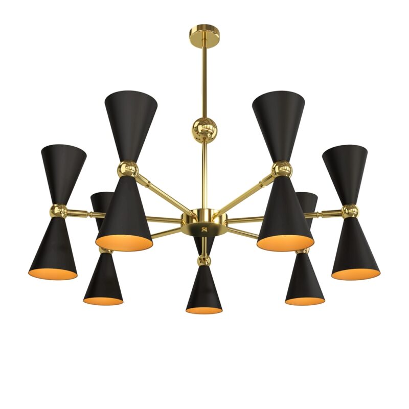 Lustra Maytoni Vesper, Negru, MOD108PL-14GB