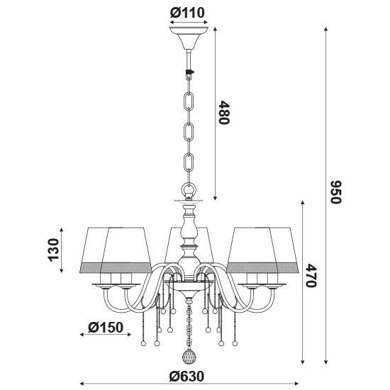 Lustra suspendata EG167285PBW - imagine 3