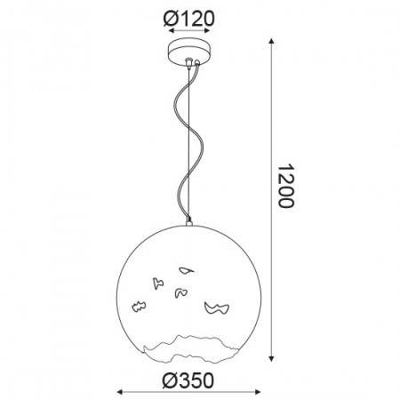 Alternative view of Pendul suspendat V372261PBK 1xE27