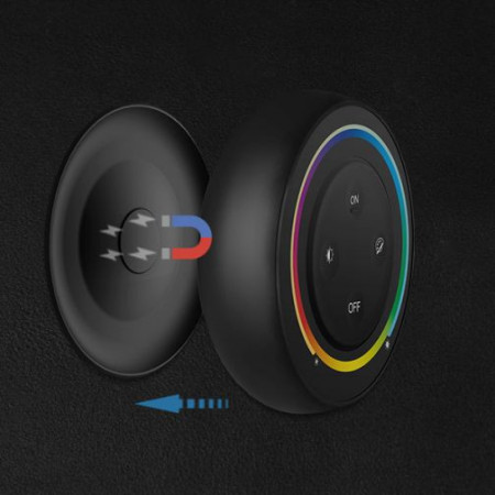 Telecomanda RGB+CCT Touch monozonă rotundă alba sau neagră RF