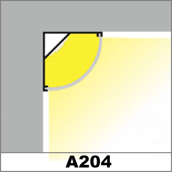 Profil LED de colt tip A204, pentru montaj aparent, lungime 2m - imagine 3