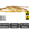 Bandă LED COB 10W/m, 24V IP65, rolă 5m