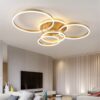 Lustra LED 360W Auriu 4 cercuri