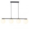 Lustra BOWLING metal vopsit negru mat, sticla