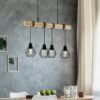 Lustra cu Lemn Rustic E27, 4X60W
