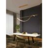 Lustra LED Gold Minimalist cu Telecomanda