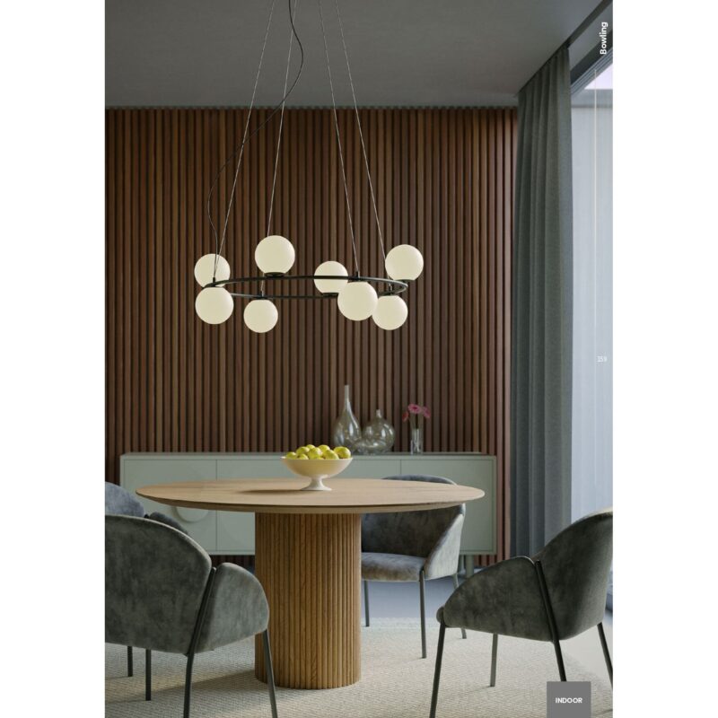 Alternative view of Lustra BOWLING metal vopsit auriu mat, sticla