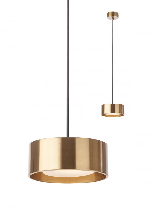 Pendul LED, structură din metal finisat alamă