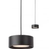 Pendul LED, din metal vopsit negru mat