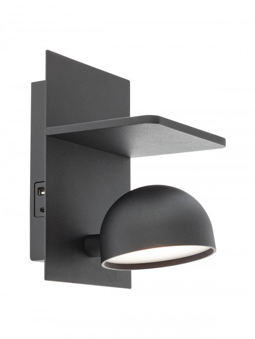 Alternative view of Aplica LED cu spot orientabil, aluminiu turnat