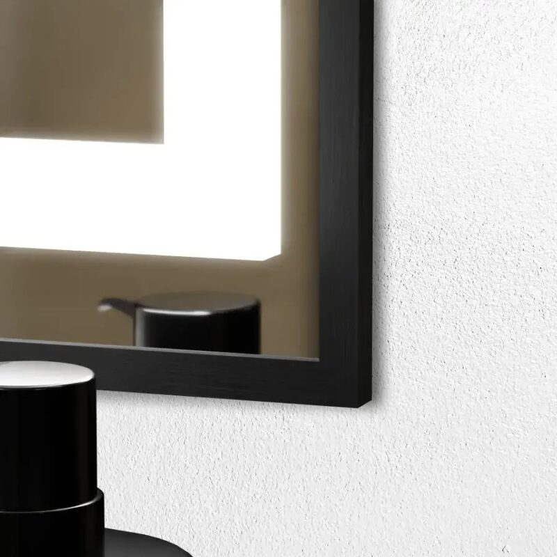 Alternative view of Oglinda LED Rama Neagra Touch, Dezaburire 60x80cm DVB-W03V