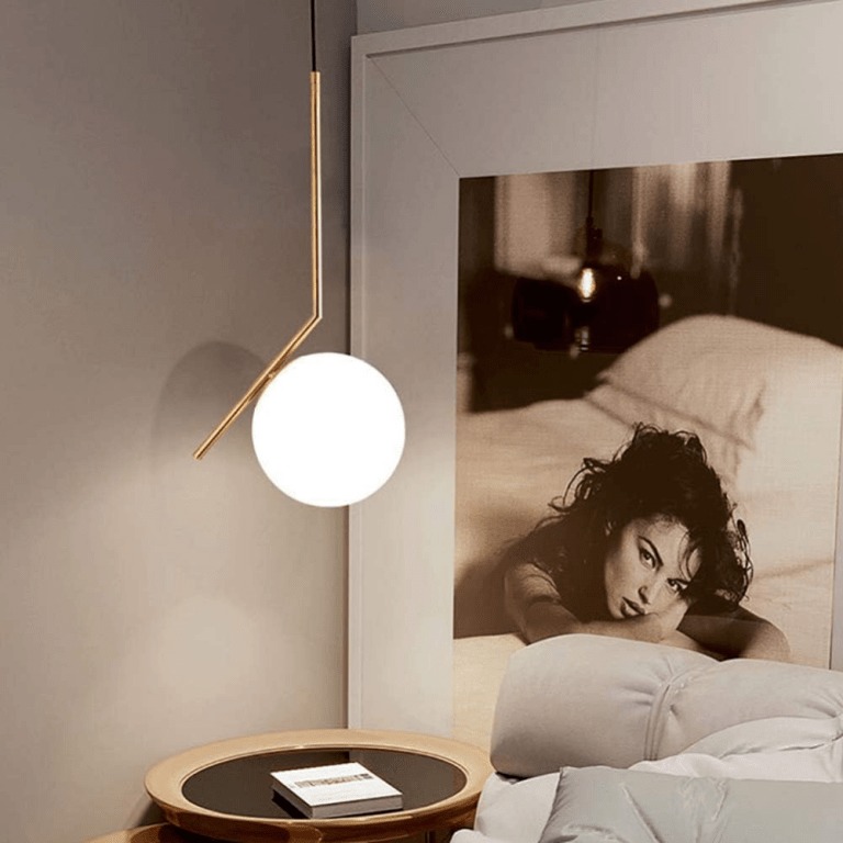 Alternative view of Lustra aurie, glob Sticla Mat, bec E27