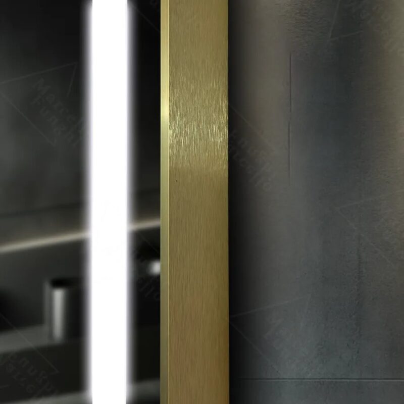 Alternative view of Oglinda LED, Dezaburire, Ceas Rama Aurie 75x90 cm DVB-W22