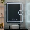 Oglinda LED Flary Ceas & Termometru, Sistem Dezaburire, Lupa Cosmetica, Dimabila, 60x80cm DVB-W05