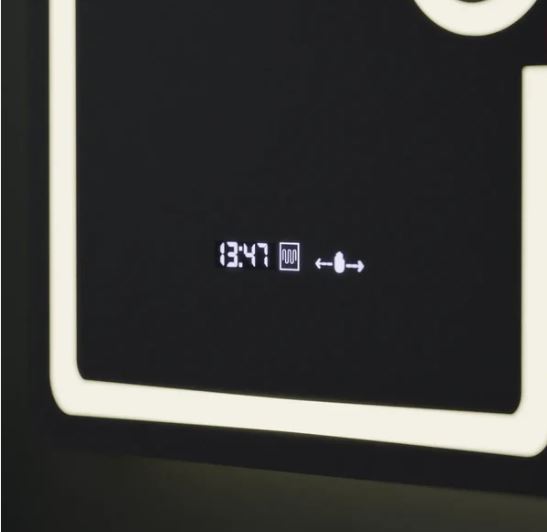 Alternative view of Oglinda LED Flary Ceas & Termometru, Sistem Dezaburire, Lupa Cosmetica, Dimabila, 60x80cm DVB-W05