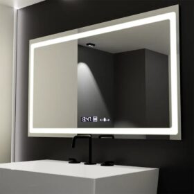 Oglinda LED Senzor, Dezaburire si Ceas 120x70 cm DVB-W08