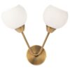 Aplica Pluri, 2 x E27, bronz antic + alb opal