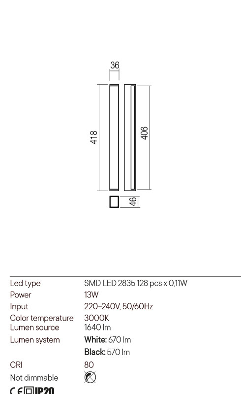 Alternative view of Aplică Redo Plot 012760 LED 13W 3000K Alb