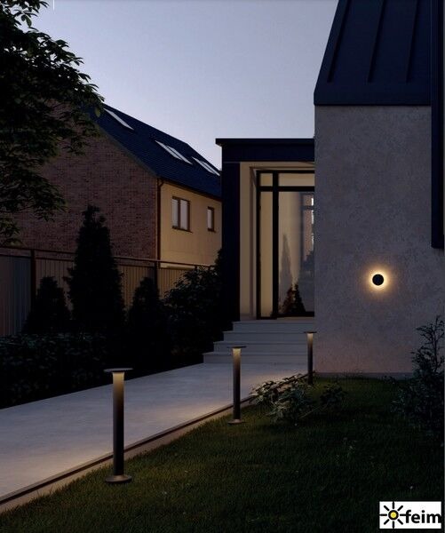 Alternative view of Aplică exterior Redo Aura LED 8W 3000K Gri Inchis 90369