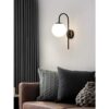 Aplica De Perete Drop , Neagra,Glob Sticla,Bec E27