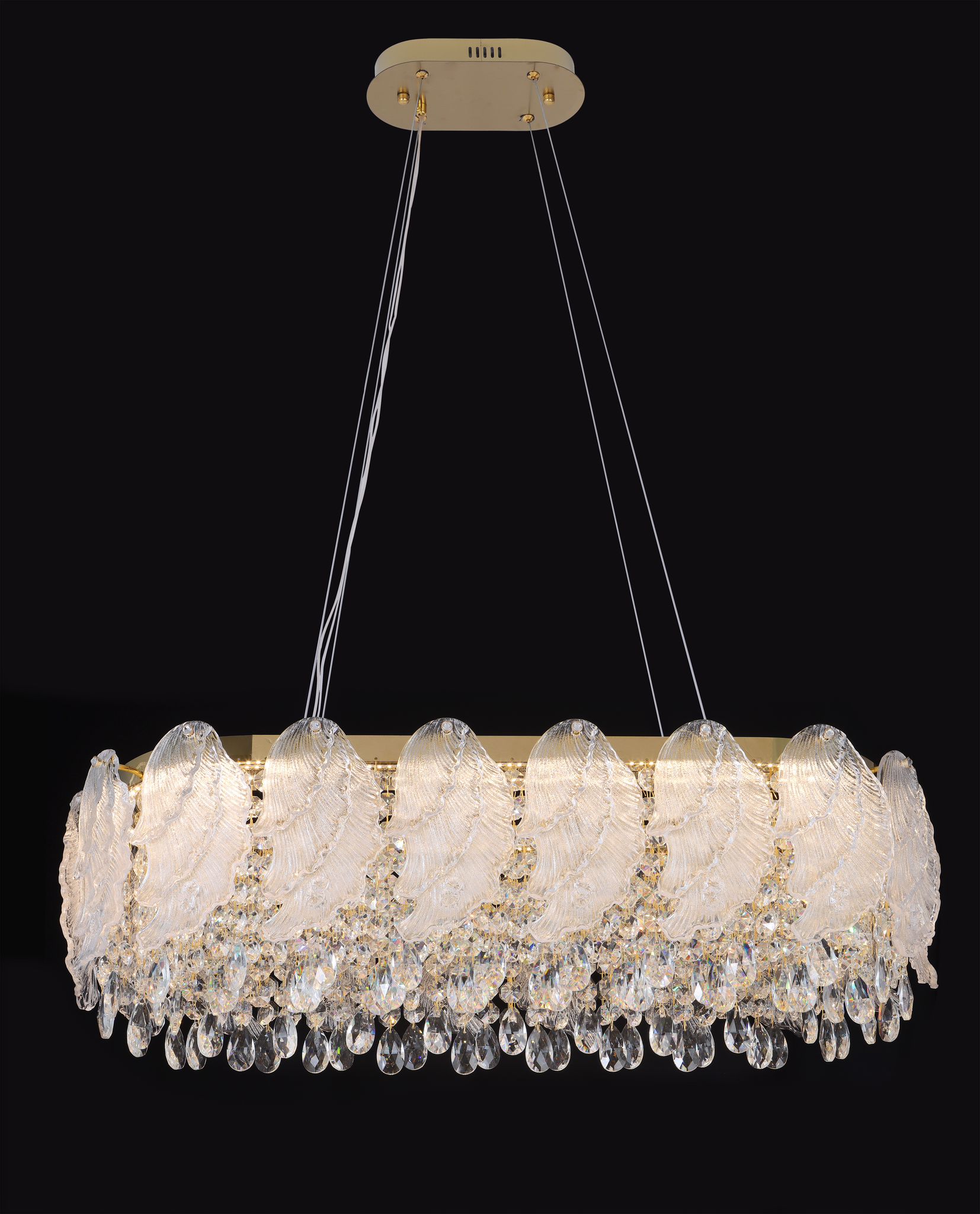Candelabru Cristal Modern cu LED D60cm 95W