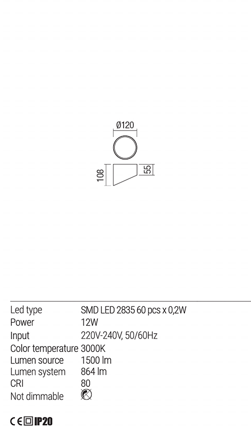Plafoniera REDO Uto 01-1628 LED 12W 3000K Ø120 - imagine 3