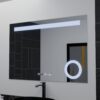 Oglinda LED100x75 – Lupa Cosmetica, Sistem Dezaburire, Termometru si Ceas, Dimabila