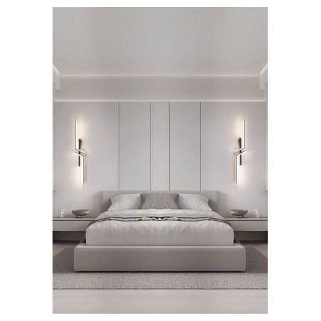 Alternative view of Aplica Cu Led Neagra 60CM 3 Functii Lumina Rece/calda/neutra