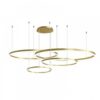 Lustra LED Ring Gold 4 Segmente, cu telecomanda