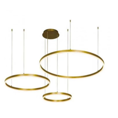 Lustra LED Ring Gold 3 30/40/60 cm