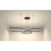 Lustra LED Negru 4 cecuri 60cm+50cm+40cm+30cm cu Telecomanda wifi 3 tipuri lumina intensitate reglabila