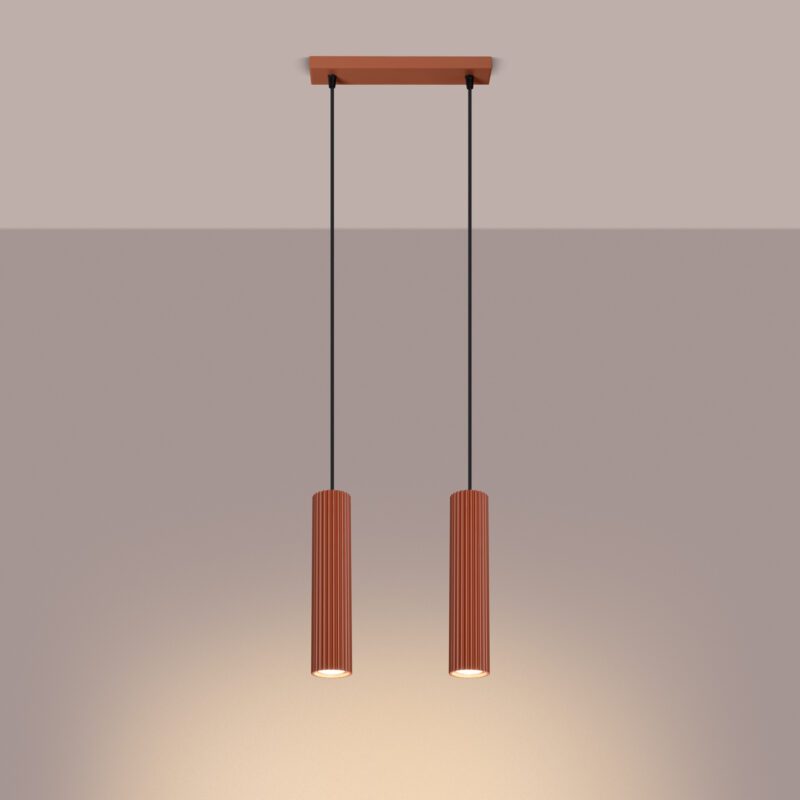 Alternative view of Pendul cilindric KARBON 2 Rosu Ocru