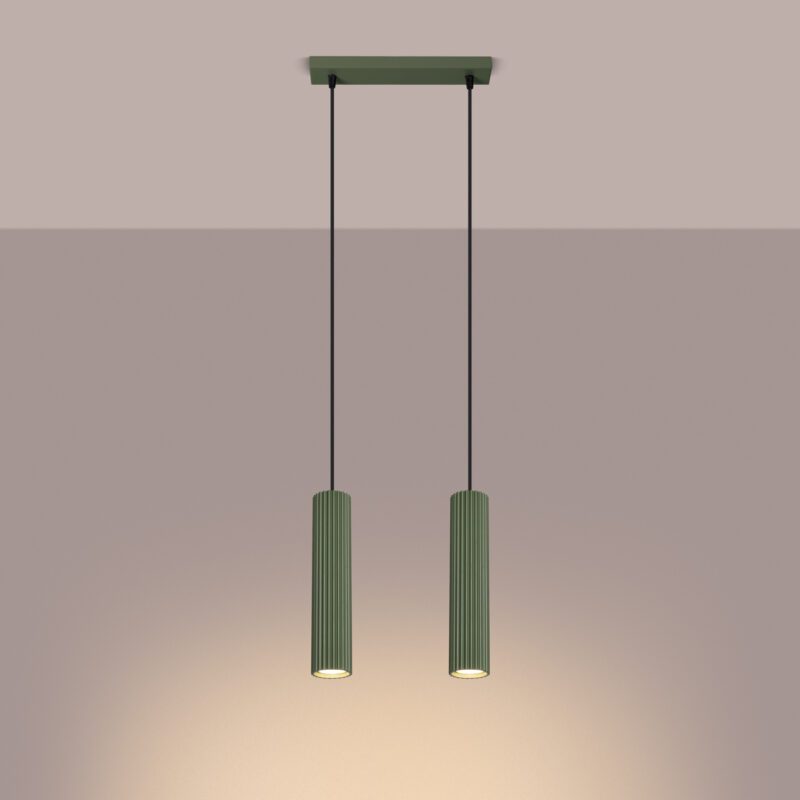 Alternative view of Pendul cilindric KARBON 2 verde masliniu
