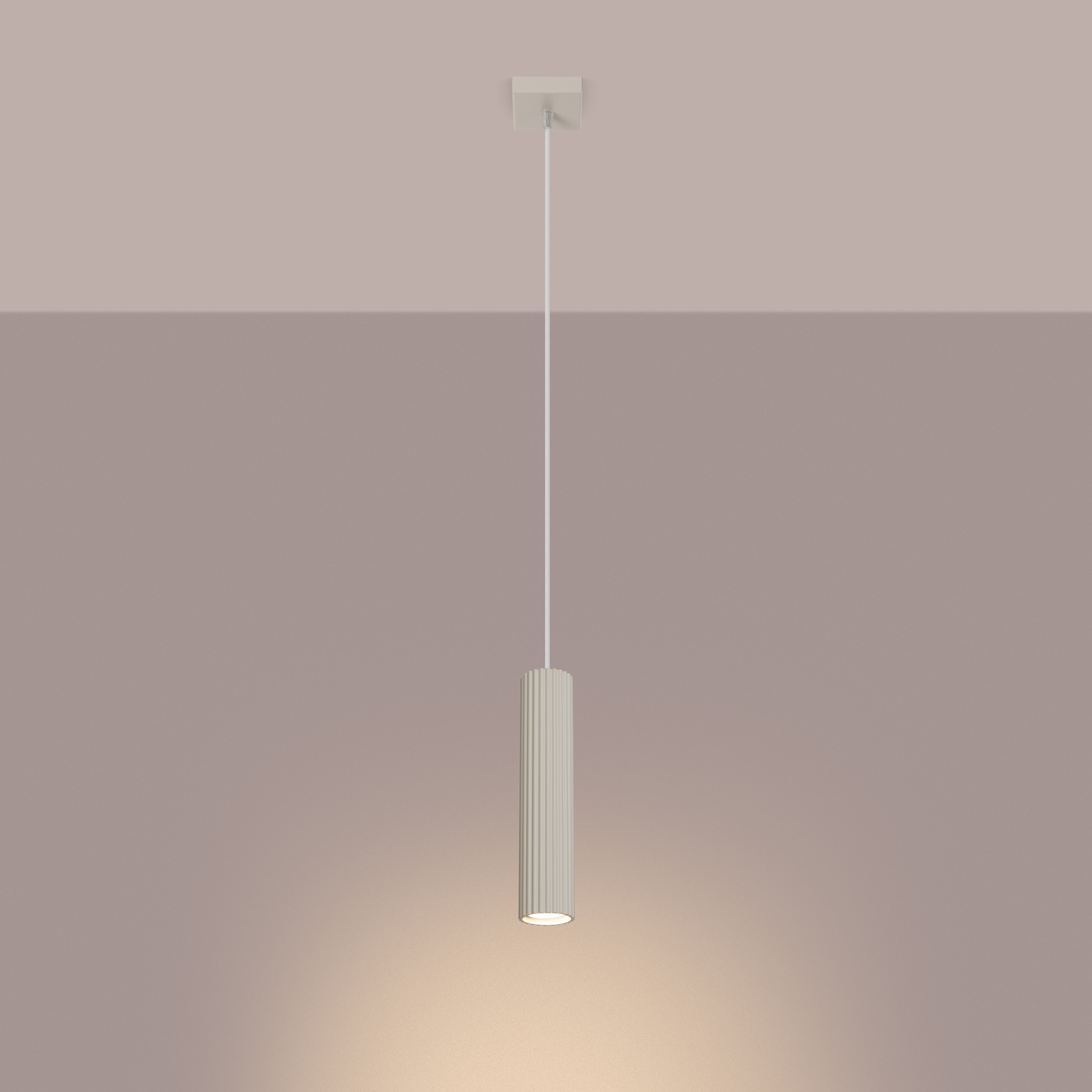 Pendul cilindric KARBON 1 bej - imagine 2