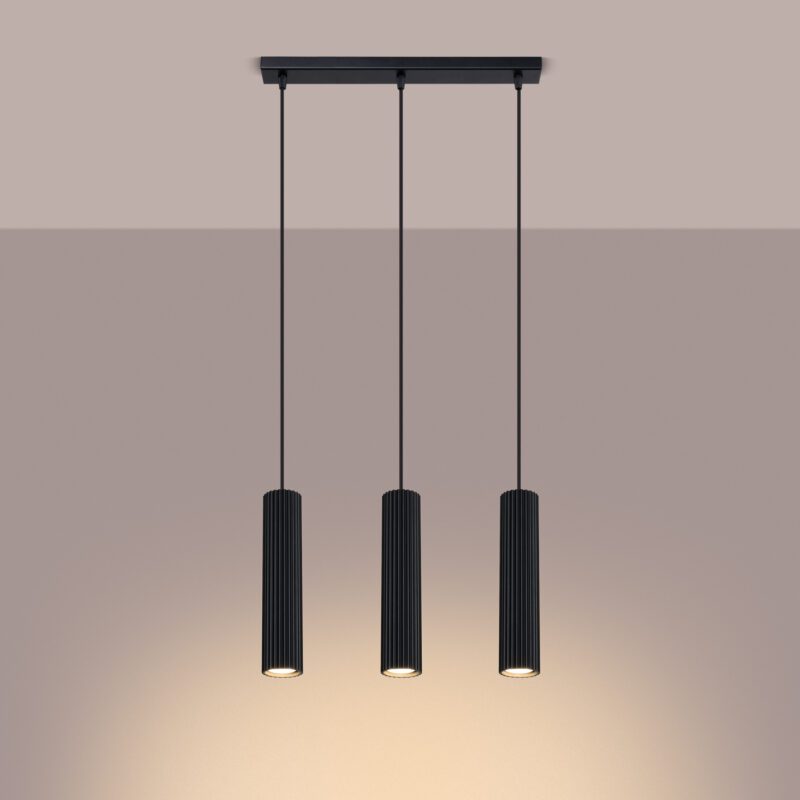 Alternative view of Pendul cilindric KARBON 3 Negru