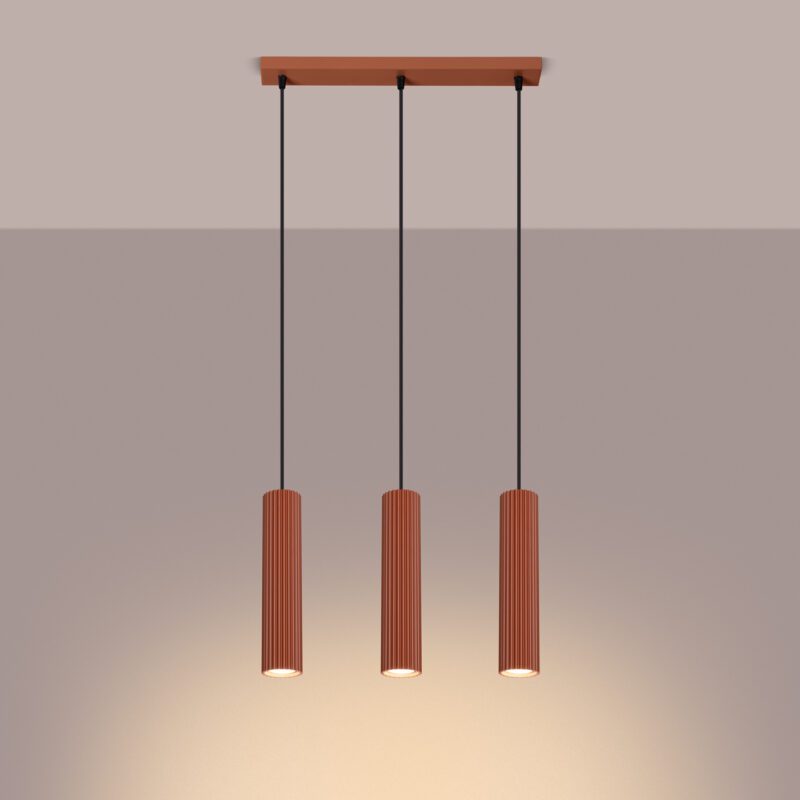 Alternative view of Pendul cilindric KARBON 3 Rosu ocru