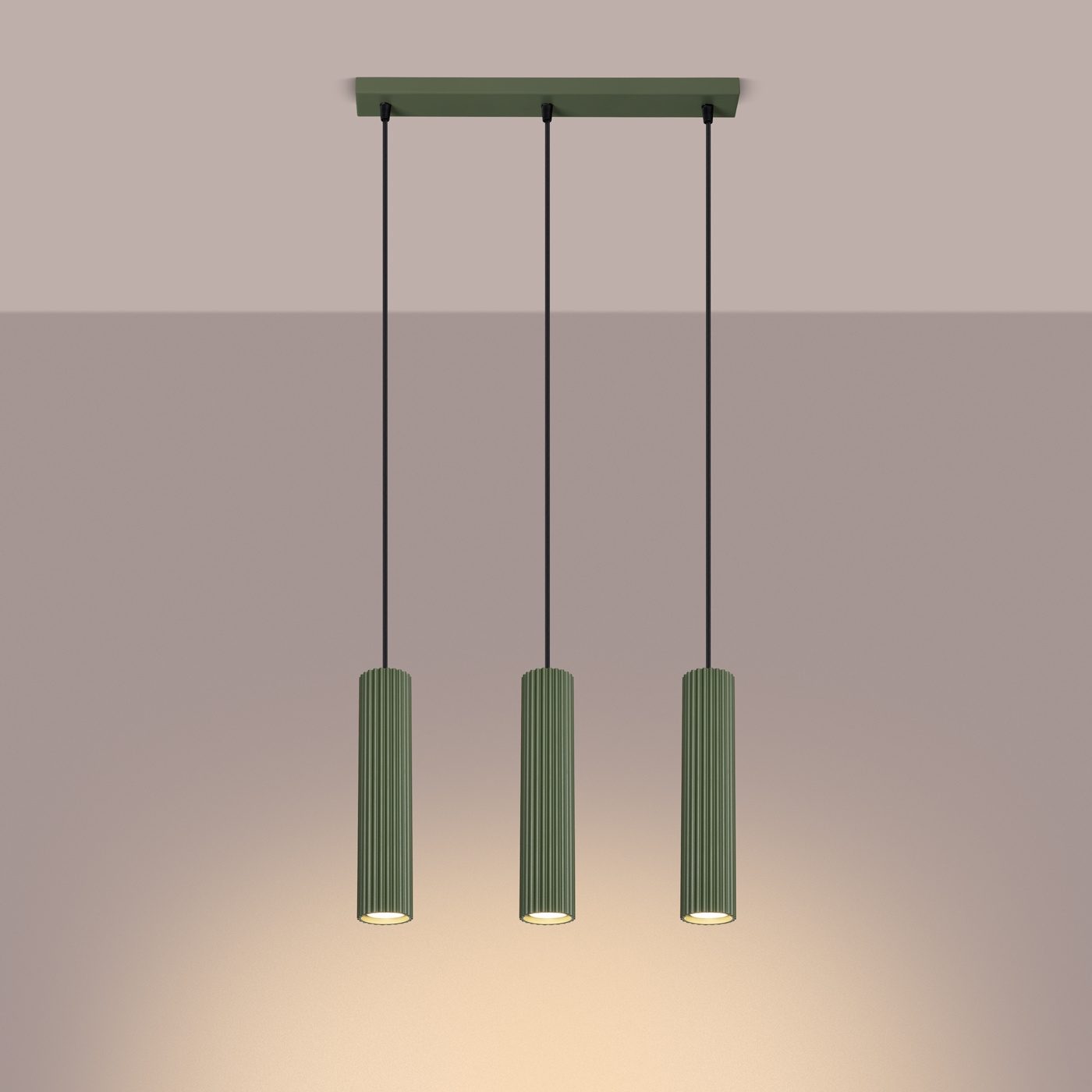 Pendul cilindric KARBON 3 Verde masliniu - imagine 2