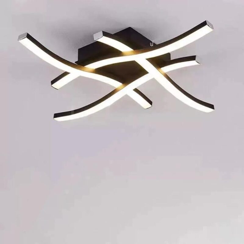 LUSTRA LED Neagra cu 3 Tipuri lumina D35CM 9321 BK