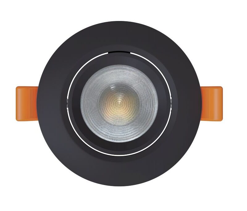 Spot Negru LED Incastrat 6W 3 Tipuri lumina