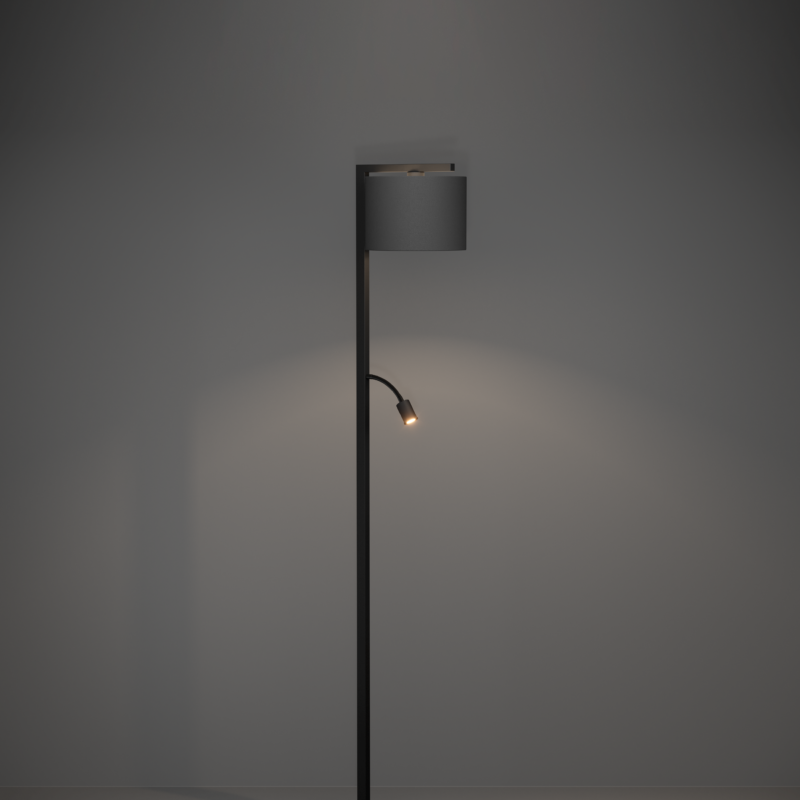 Alternative view of Lampadar FOLIGNO 390068, Otel cu abajur din textil, H:180 cm