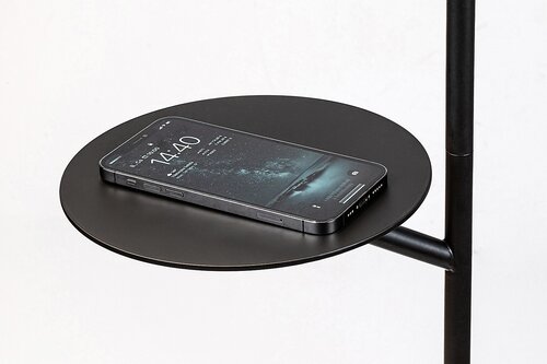 Alternative view of Lampadar cu etajera RBL 74229, 1xE27, H:150 cm, metal negru