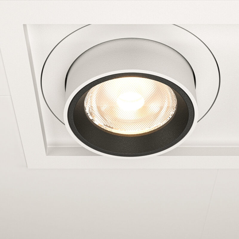 Alternative view of Spot dublu incastrat LED,directionabil si retractabil