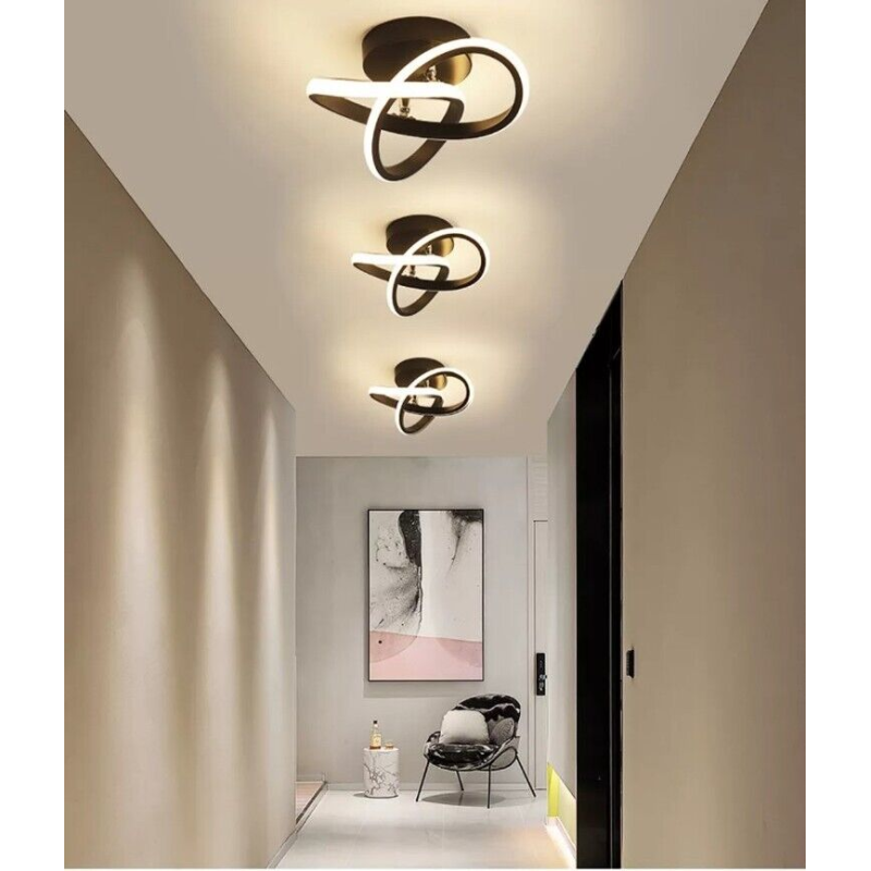 Alternative view of Lustra LED Negru cu 3 functii lumina calda/rece/neutra 3570 Negru