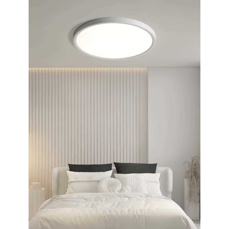Plafoniera LED Alb IP44 Ultra Slim Grosime 2.1cm D40cm 6500K