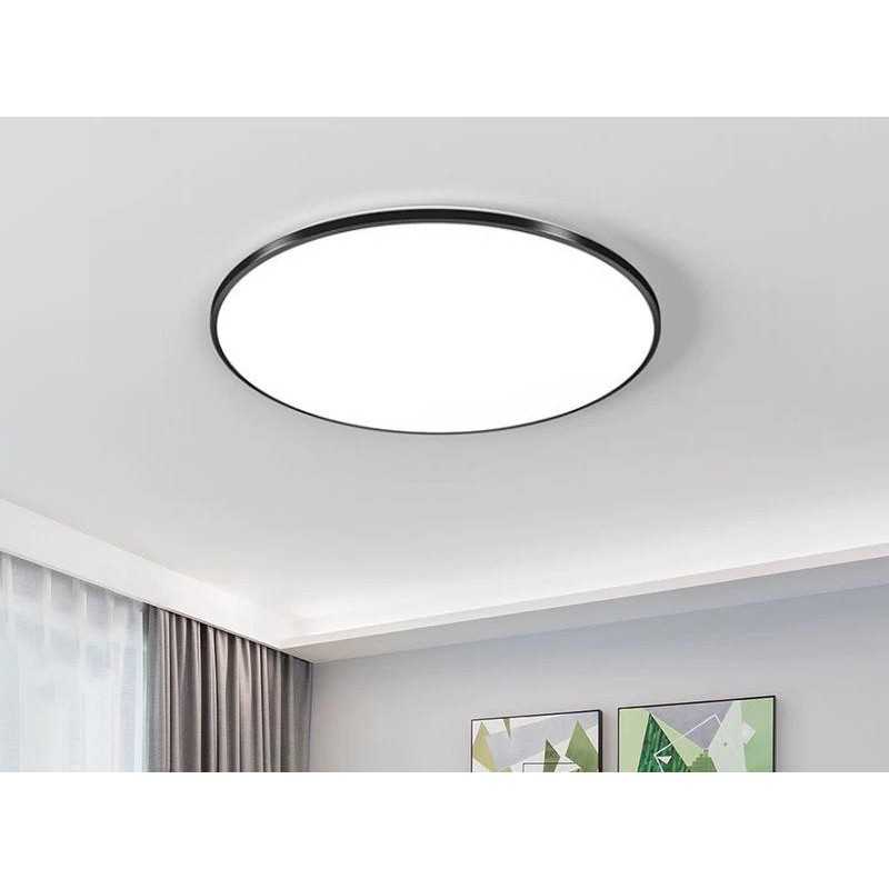 Plafoniera LED Negru IP44 Ultra Slim Grosime 2.1cm D50cm 6500K
